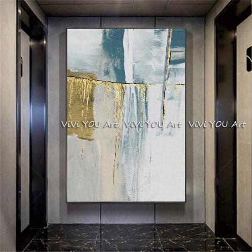 Large Size Hand Painted Abstract gold Oil Painting on Canvas Wall Picture abstract Art for Living Room Home decor Wall Art Decor