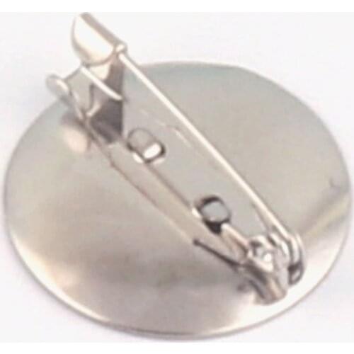 Brooch Pin Back Base Safety Locks Silver Safety Pins Kilt Pins Name Tag Pin Badge Pin Apparel Accessories DIY Sewing 25mm