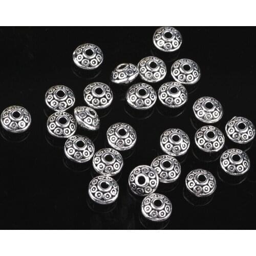 6mm 200pcs/lot Zinc Alloy Tibetan Silver Spacer Beads Fashion DIY Beads For Jewelry Making Bracelet