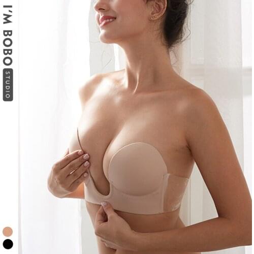 Chest stickers non-marking invisible bra breast paste gathered wedding thickened breathable dress open back strapless underwear