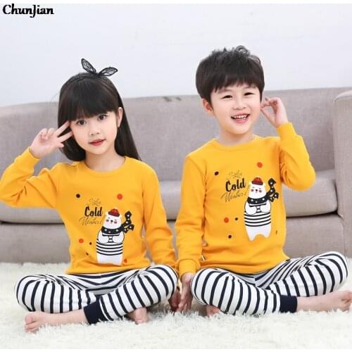 Childrens Pajama Sets for 2 4 6 8 10 12 Years Toddler Girl Sleepwear Kids Night Suit Baby Homewear Boy Night Suit Pyjamas Kids