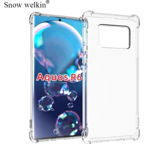 For Sharp R6 Case Airbags Buffer Full Protection Case For Sharp Aquos R6 Case Clear Soft TPU Shockproof Back Cover