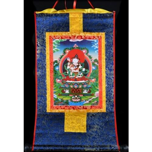 60 CM Vajrasattva Buddha Thang-ga Thangka HOME Talisman efficacious Protection Tibetan Buddhism Vajrasattva Buddha Hang painting