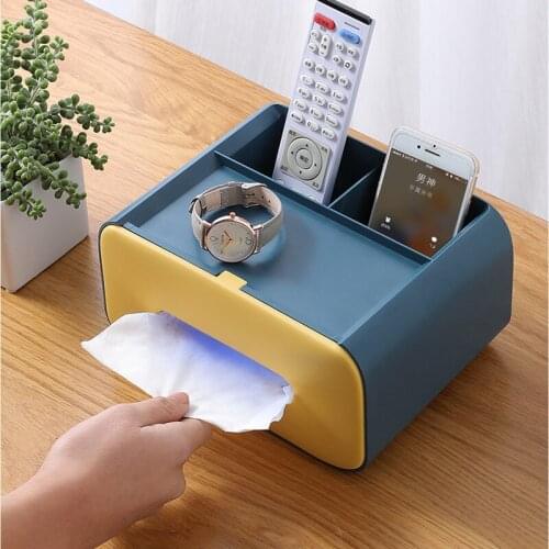 Double Layer Tissue Box Napkin Storage Box Container with Lid Towel Tissue Box Paper Case