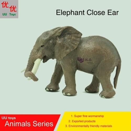 Hot toys:Elephant Close Ear Simulation model Animals kids toys children educational props