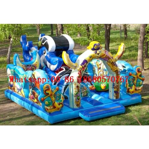 China Guangzhou) inflatable slides, inflatable castles, Inflatable pool slide Obstacle course TOB-184