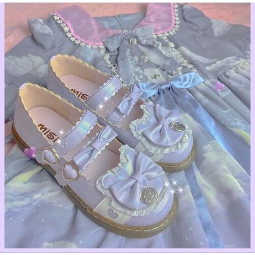 Lace Bear Bow Luxury Sweet loli Girls Female Kawaii Tea Party Japanese Cute Anime Lolita Shoe Women Harajuku Jk Uniform Shoes