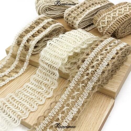 3Meters Handmade diy Bottle Twine Hemp Rope Lace Flat Hollow Twine Lace Straw Hat Straw Basket Decorative Accessories Trims 4cm