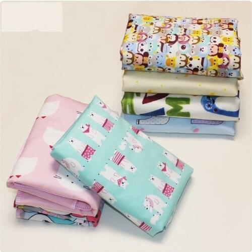 Newborn 30x45cm 100% Cotton infant Baby EVA Waterproof Print Bed Nappy Changing Sheet Mat Cover Urine Pad Mattress