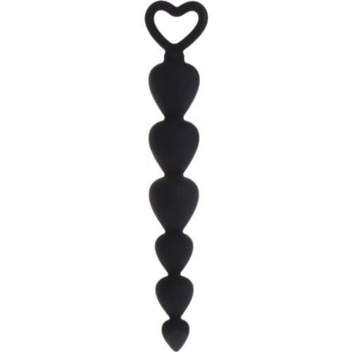 New Black Silicone Anal Beads Anal Chain for Beginners and Advanced Users 100% Grade Silicone Adult Sex Toys-25