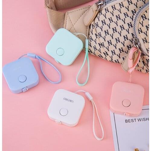 Deli 150cm/60" Tape Measure Portable Retractable Ruler Children Height Ruler Centimeter Inch Roll Tape