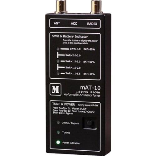 Latest version mAT-10 HF Automatic Antenna Tuner For YEASU FT-817 FT-818 QRP Transceiver 0.1-30W