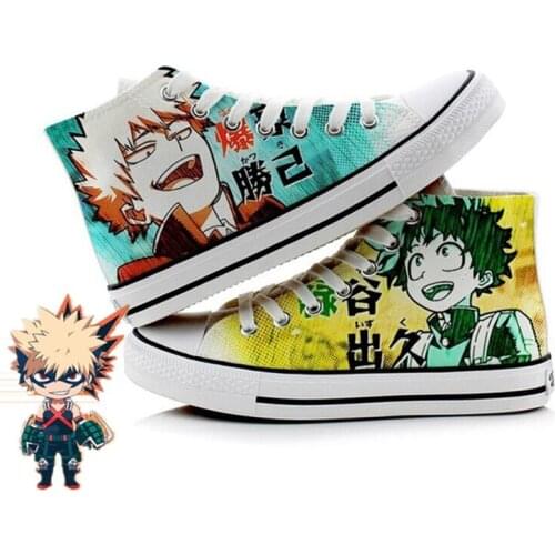 Anime Cos My Hero Academia Casual Canvas Shoes Boku no Hero Academia Bakugou Katsuki Todoroki Shoto Canvas women men anime shoes
