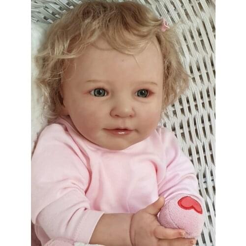 55 CM 3D-Paint Skin Silicone Reborn Lisa Girl Baby Doll Toy Realistic 22 Inch Like Real Bebe Princess Toddler Alive Dress Up