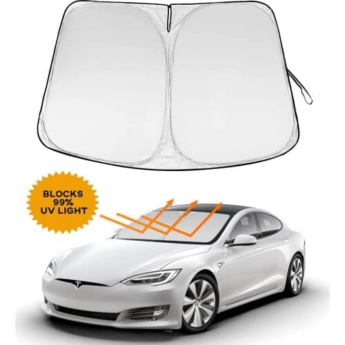 For Tesla Model Y 3 2017-2022 Car Windshield Sunscreen Window Sun Shade Sunscreen Visor Blocks Parasol Coche UV Rays Protection