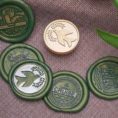 Peace Dove Wax Stamp Animal Fire Paint Seal Thailand Landscape Wax Seal Birthday Invitation Decoration Gifts Diameter 3cm