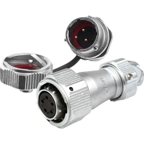 WY16 TE+ZM 2 3 4 5 7 9 10 Pin Waterproof Industrial Power Connector M16 Circular Aviation Female Plug Male Socket Electric Cable