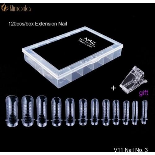 1 Box Quick Building Nail Mold Tips Nail Dual Forms Finger Extension Nail Art UV Extend Gel Nail Extension Tool Full Cover Nail