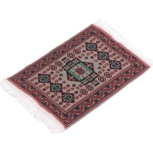 1Pcs 1:12 Dollhouse Miniature Turkish Carpet Rug Floor Carpet Doll House Decor