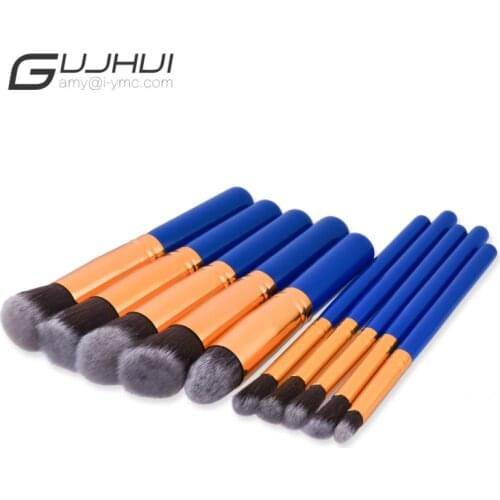 2017 Best Deal GUJHUI New Fashion 10PCS Make Up Foundation Eyebrow Eyeliner Blush Cosmetic Powder Concealer Brushes