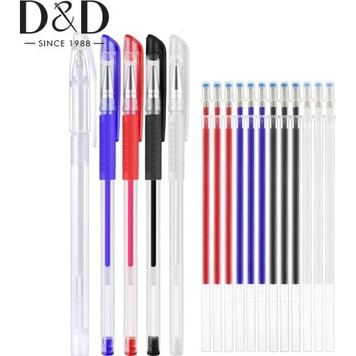 10Pcs Fabric Marker Pen Refills With 1Pc Temperature Disappearing Heat Erasable Pen for Fabric Leather DIY Patchwork Sewing Tool