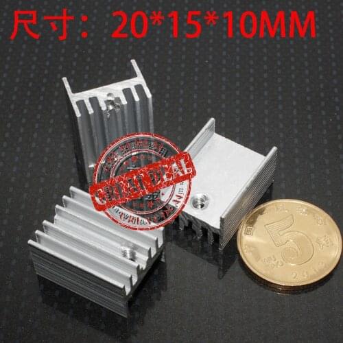 Free Shipping Wholesale 100PCS Aluminum to220 heatsink 20*15*11mm High quality radiator silver color IC cooling