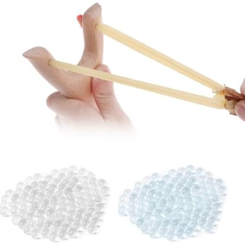 100pcs Glass Ball Outdoor Hunting Slingshot Shot Pinball Catapult Target Ammo XXUF