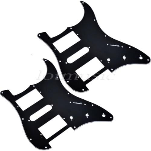 2* black HIGH QUALITY Pickguard HSH Fits For Fender Strat replacement