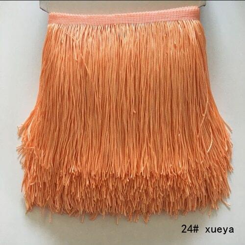 20M/lot 15cm Wide Lace Fringe Tassel DIY Latin Dress Costume Accessories Gold Lace Ribbon Fringe Stage Accessories Ribbon