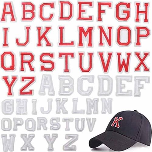 26 kinds letters Series For Clothes Iron on Embroidered Patches For Hat Jeans Sticker Sew-on Ironing Patch Applique Badge Decor