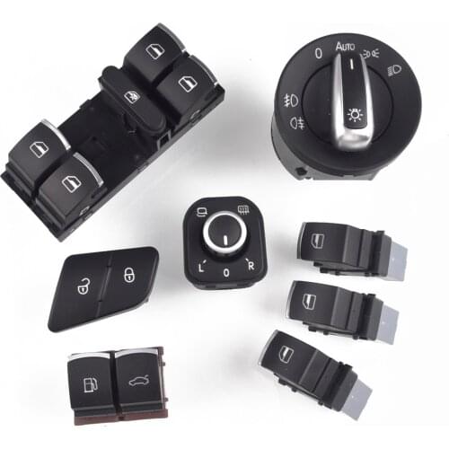 8pcs/lot Window Headlight Auto Mirror Tailgate Fuel Door Switch For VW Passat B6 Tiguan 3C0962125B 5ND959565A 5ND941431B
