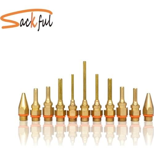 Hot Melt Glue Gun Accessories Pure Copper Nozzle Long Short Small-bore Large Diameter 1.2x32mm 1.0x36mm with Spanner/Gifts