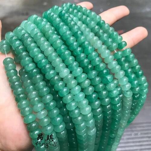 5x8mm Natural Green Aventurine Abacus Stone Beads Rondelle Loose Beads For Jewelry making DIY charm bracelet for women Wholesale
