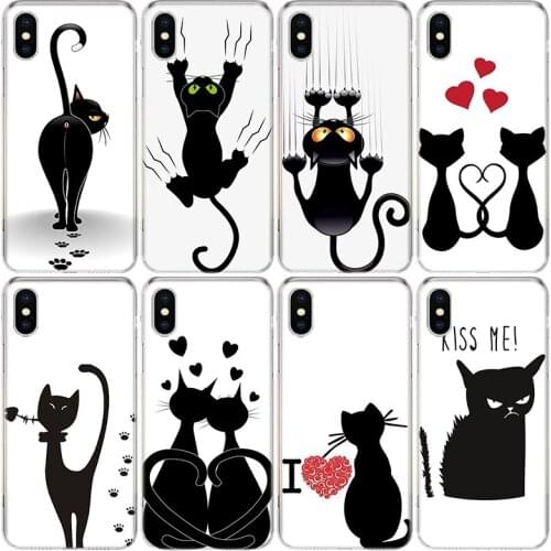Cat cartoon Phone Case For iphone 11 12 Mini Pro XS MAX SE2020 8 7 6 6S Plus X 5 5S SE XR Cover Shell Coque