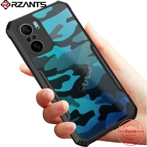 Rzants For Xiaomi POCO F3 Mi 11i Redmi K40 Pro Case Hard Camouflage Clear Cover Fexible TPU Frame Bumper