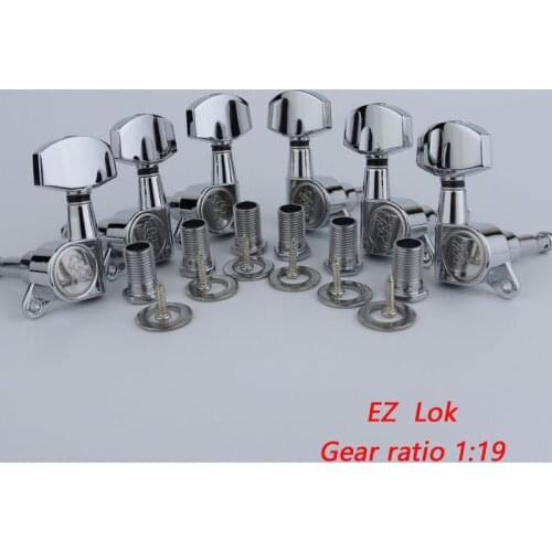 NEW Wilkinson WJN-01 Electric Guitar Machine Heads Tuners 1:19 3R3L Silver Tuning Pegs