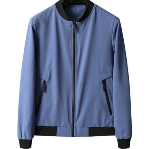 Mens New Simple Hip Hop Casual Jacket Mens Baseball Collar Fashion Male Solid Jacket Streetwear Coats