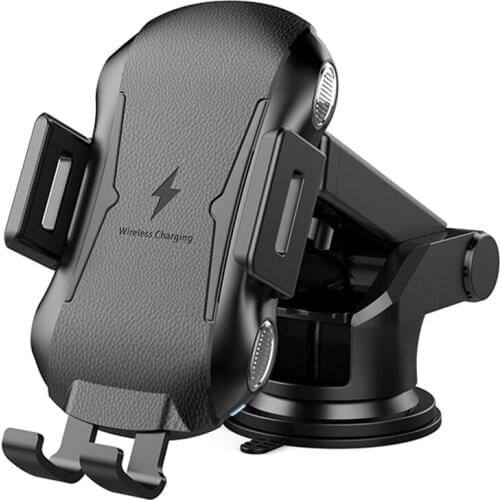 Hot-2 in 1 Automatic Induction Car Navigation Bracket 10W Smart Induction Air Outlet Clip Wireless Car Charger