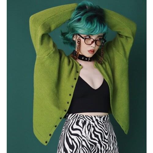 Makuluya Sweet Cute All-Match Women Female Vintage Casual Classic Thin Knitted O-Neck Sweaters Cardigan Coats Open Stitch L6