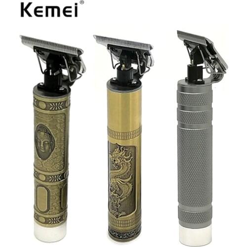 KM-1974 Professional Hair Clipper Barber Carving Crafs Buddha Retro Cordless Trimmer Men T-shape Hair Cutting Machine
