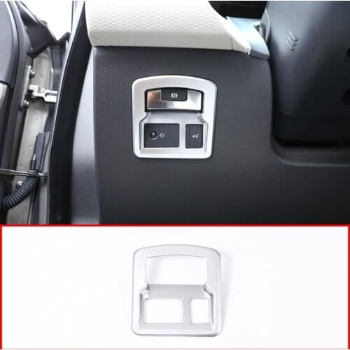 For Landrover Range Rover VELAR 20117 ABS Matte Silver Inner Tail Door Switch Frame Electronic handbrake Cover Trim Car Accessor