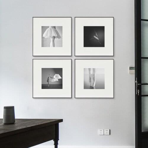Modern Ballet Dancer Girl Pose Wall Art Canvas Nordic Posters And Prints Black White Painting Picture For Living Room Home Decor