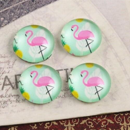 New Fashion 20pcs 12mm Color Swan Handmade Photo Glass Cabochons Pattern Domed Jewelry Accessories Supplies