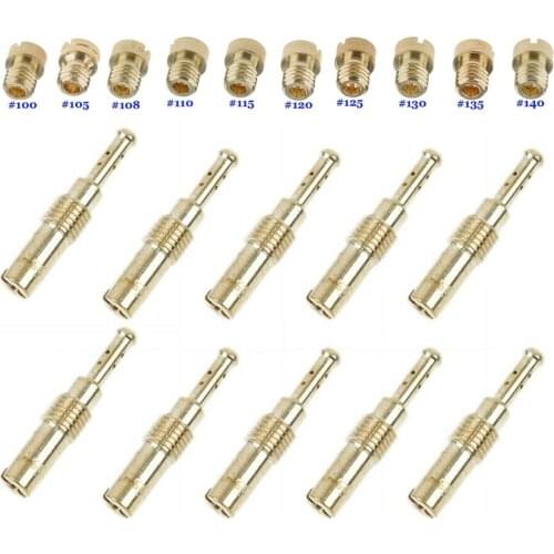 New Durable 20Pcs Motorcycle Carburettors Automobile Parts For PWK Keihin OKO CVK Main Jet Spray Jet Slow/Pilot Jet