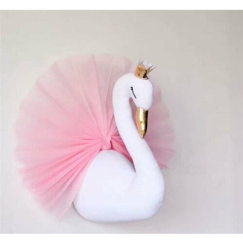 New Christmas Swan Hug INS Dolls Crown Skirt Baby Kids Comforting Soft Christmas Gift Toy Bunny Sleeping Stuffed Plush Cushion