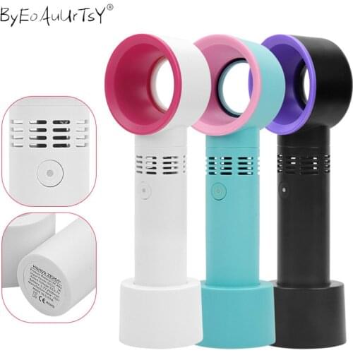 Portable Bladeless Fan Dryer False Lashes Handheld USB Rechargeable Mini Cooler No Leaf Handy Cooling Desktop Fan Makeup Tools
