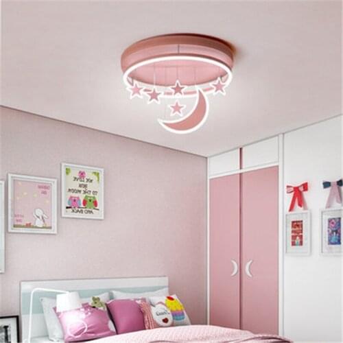 Simple Ceiling Lamp Princess Bedroom Modern LED Lighting Surface Mount Remote Control Indoor Light Warm and Romantic Lighting
