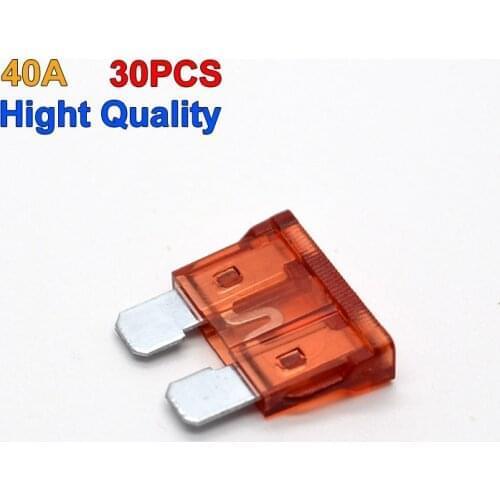 Factory Direct 30 Pcs Safty 40Amp Auto Car Boats Medium Fuse Blade Free Ship