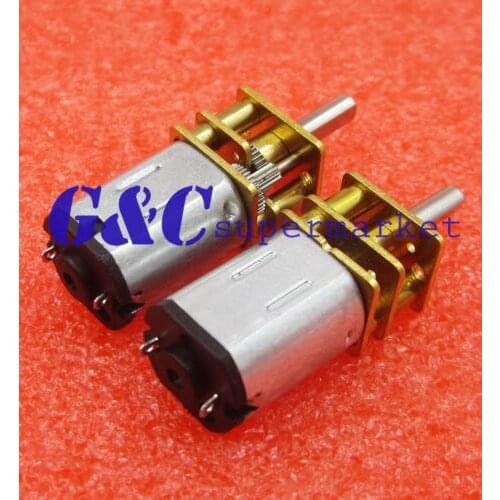 DC 12V 4000RPM Micro Speed Reduction Gear Motor with Metal Gearbox Wheel Shaft