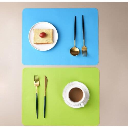 Silicone Waterproof Placemat Table Mat Heat Insulation Anti-skidding Washable Durable For Kitchen Dining